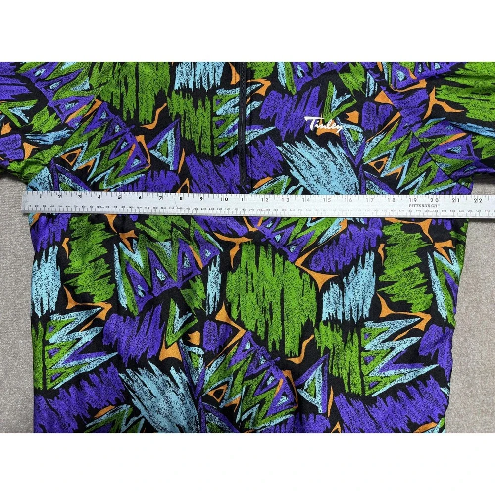 Vintage Tinley Cycling Jersey‎ Mens XL 90s Retro Graphic Shirt Colorful Zip